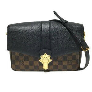 Louis Vuitton Clapton Crossbody Bag Ebene Brown Leather Black
